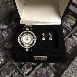 EJ Jewelry Quartz Watch & Earring Set